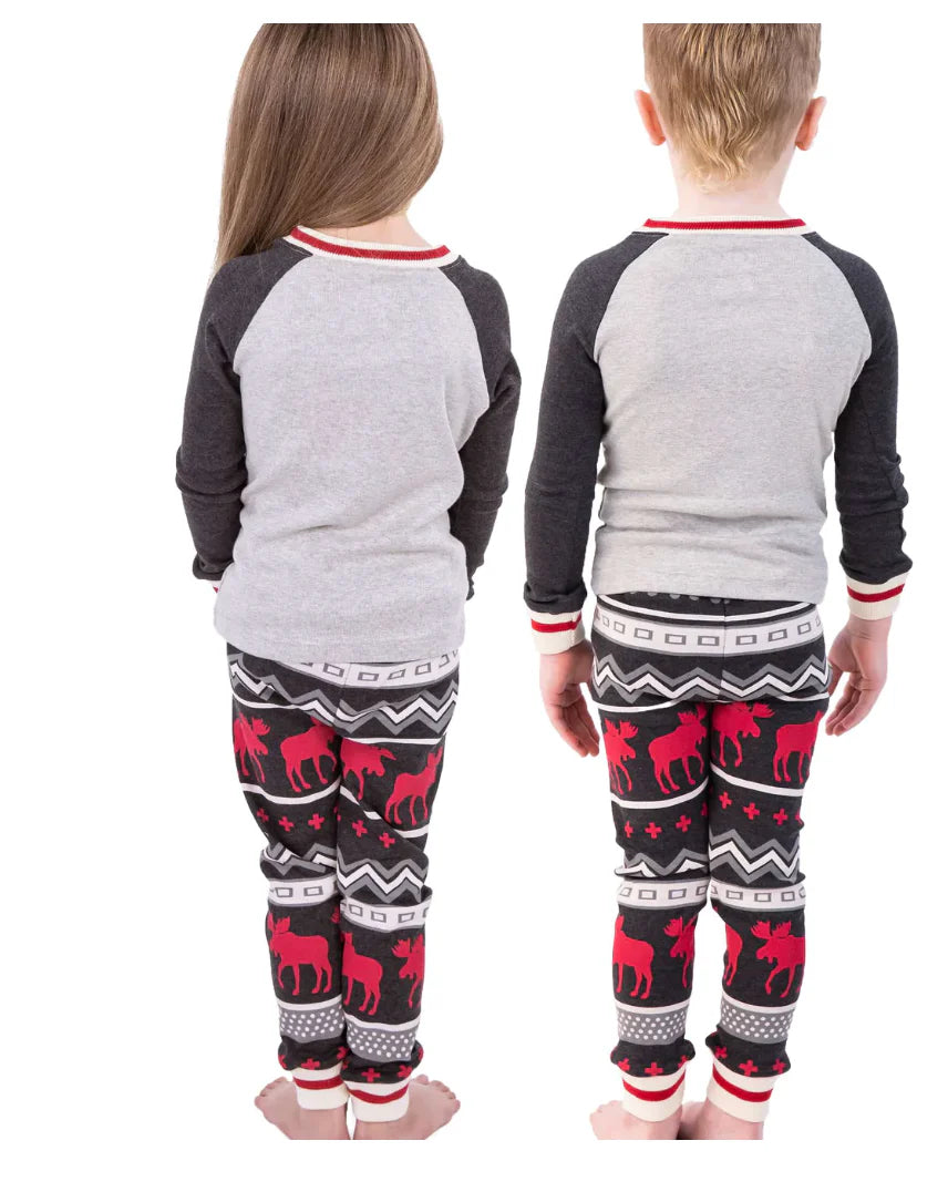 Cabin Moose Kid PJ Set