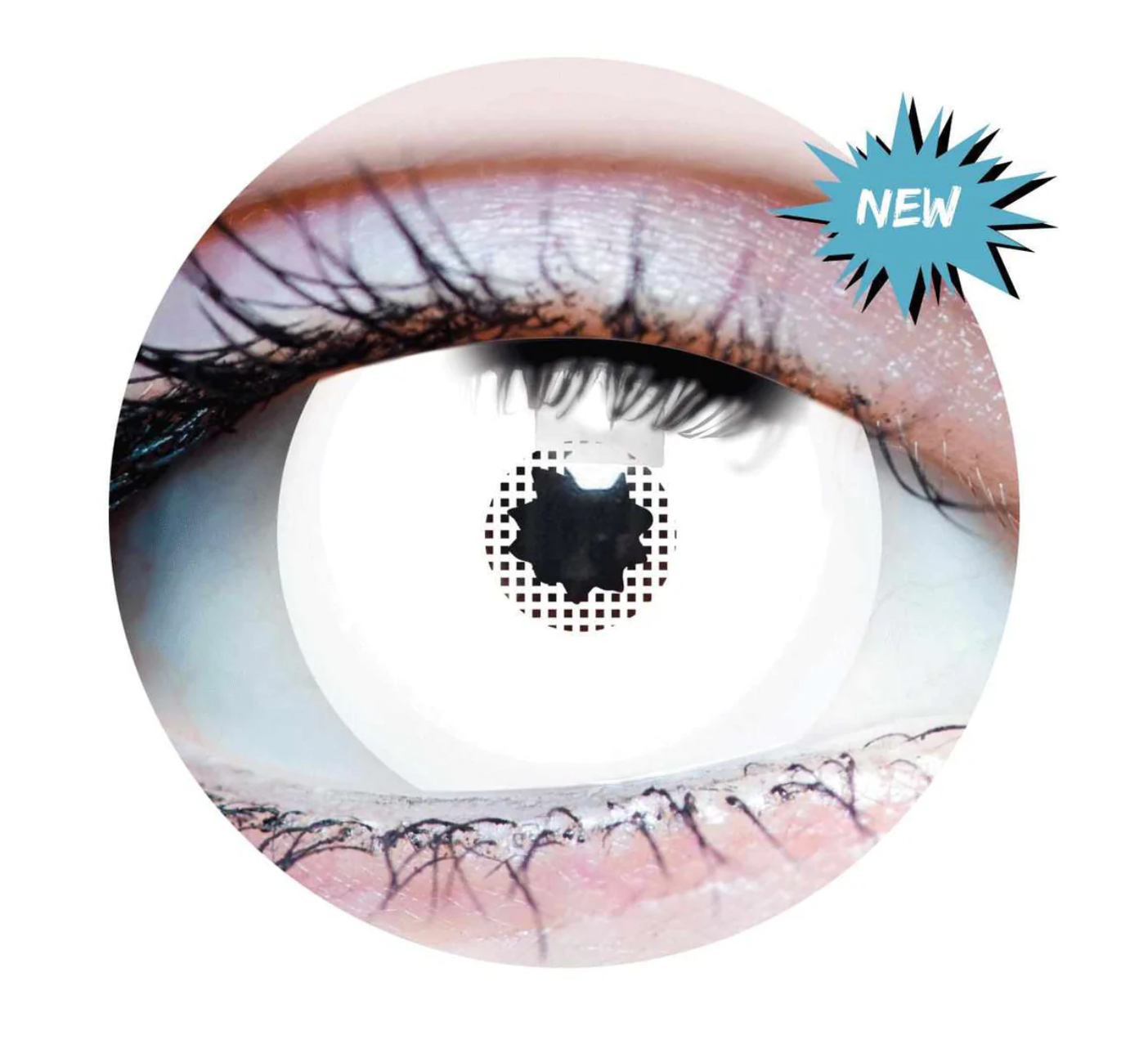 White mini sclera contact lenses
