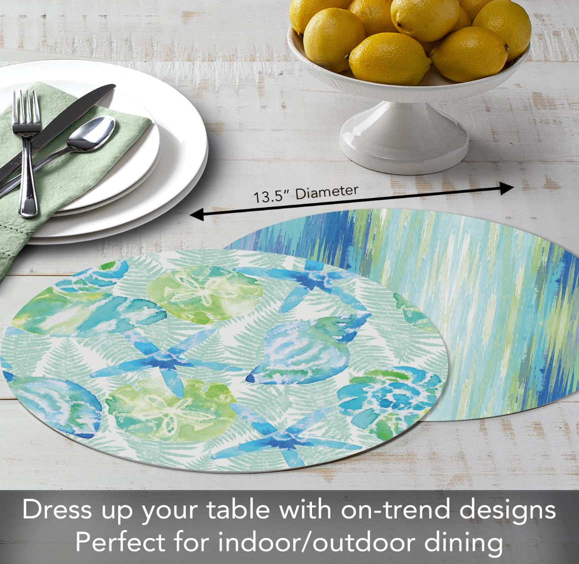 Isla Mona Round Reversible Placemat