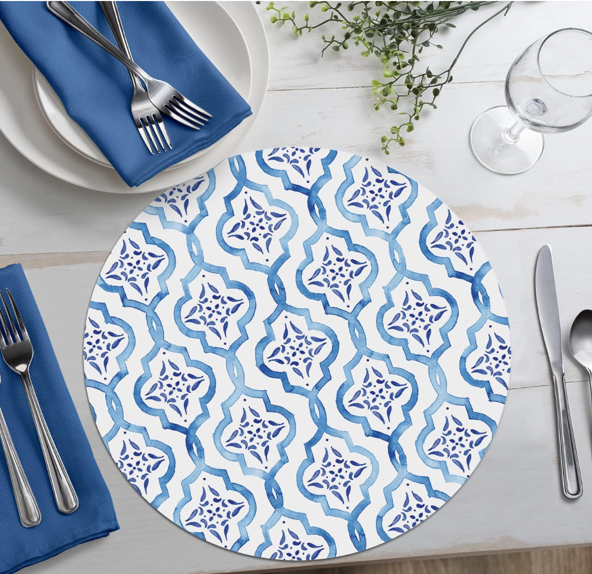 Lovely Lemons Round Reversible Placemat