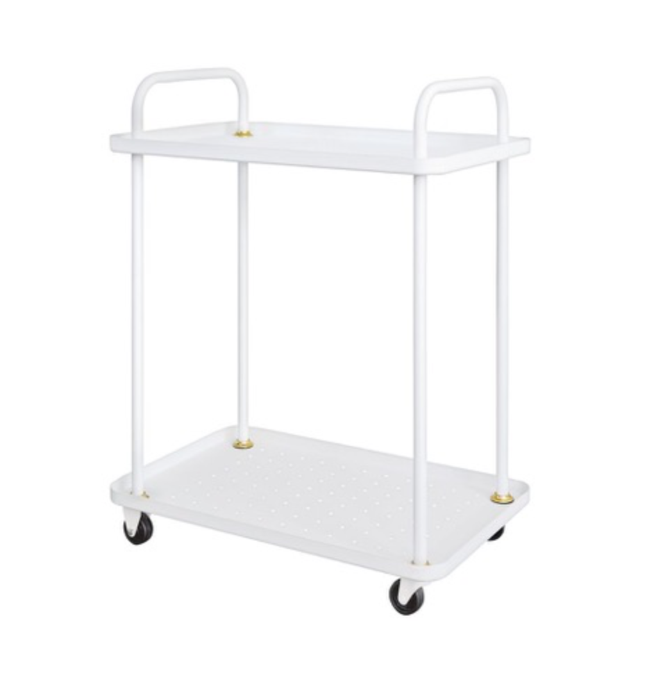 White Rolling Bar /Storage Cart