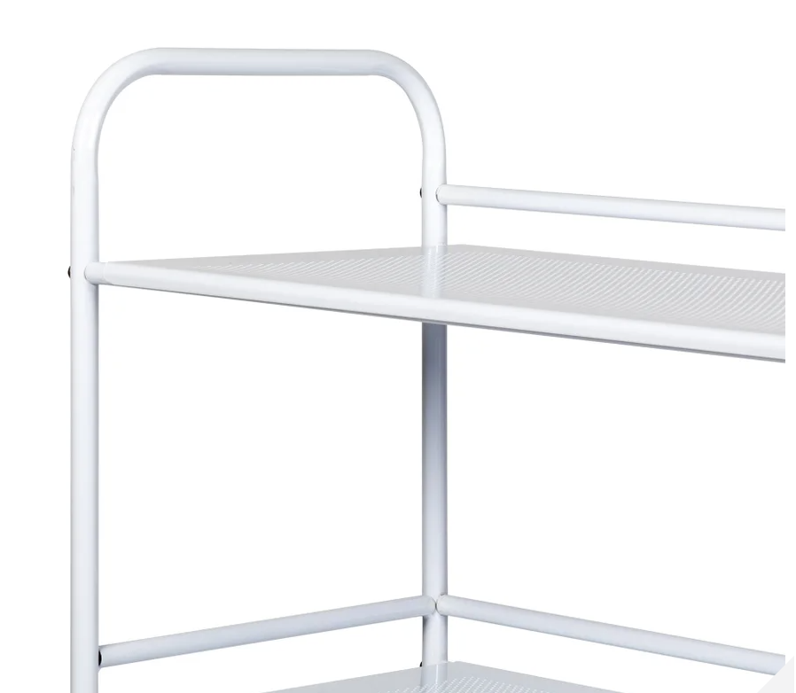4 Tier Rolling Cart White