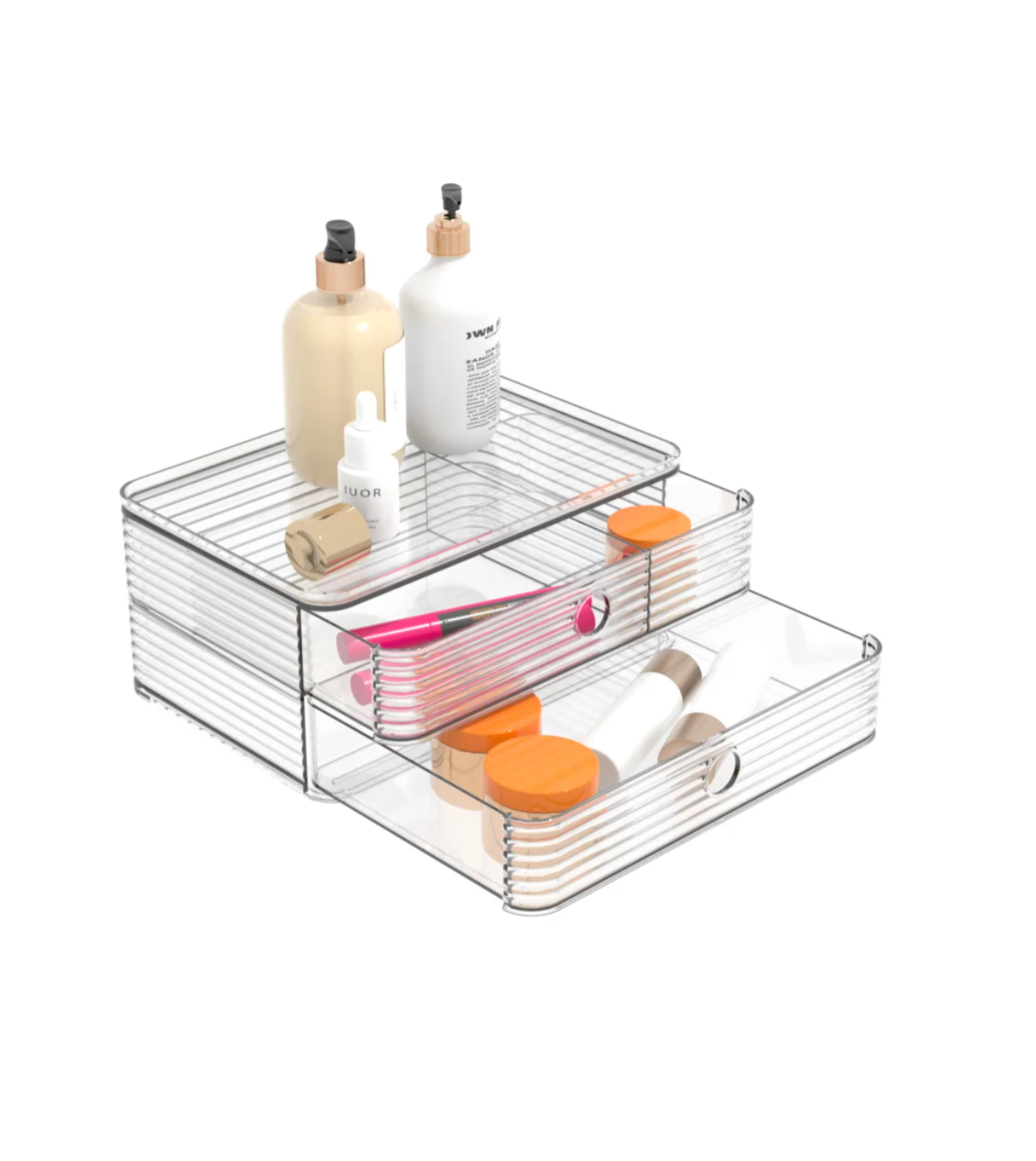 Clear 2 Drawer Organizer