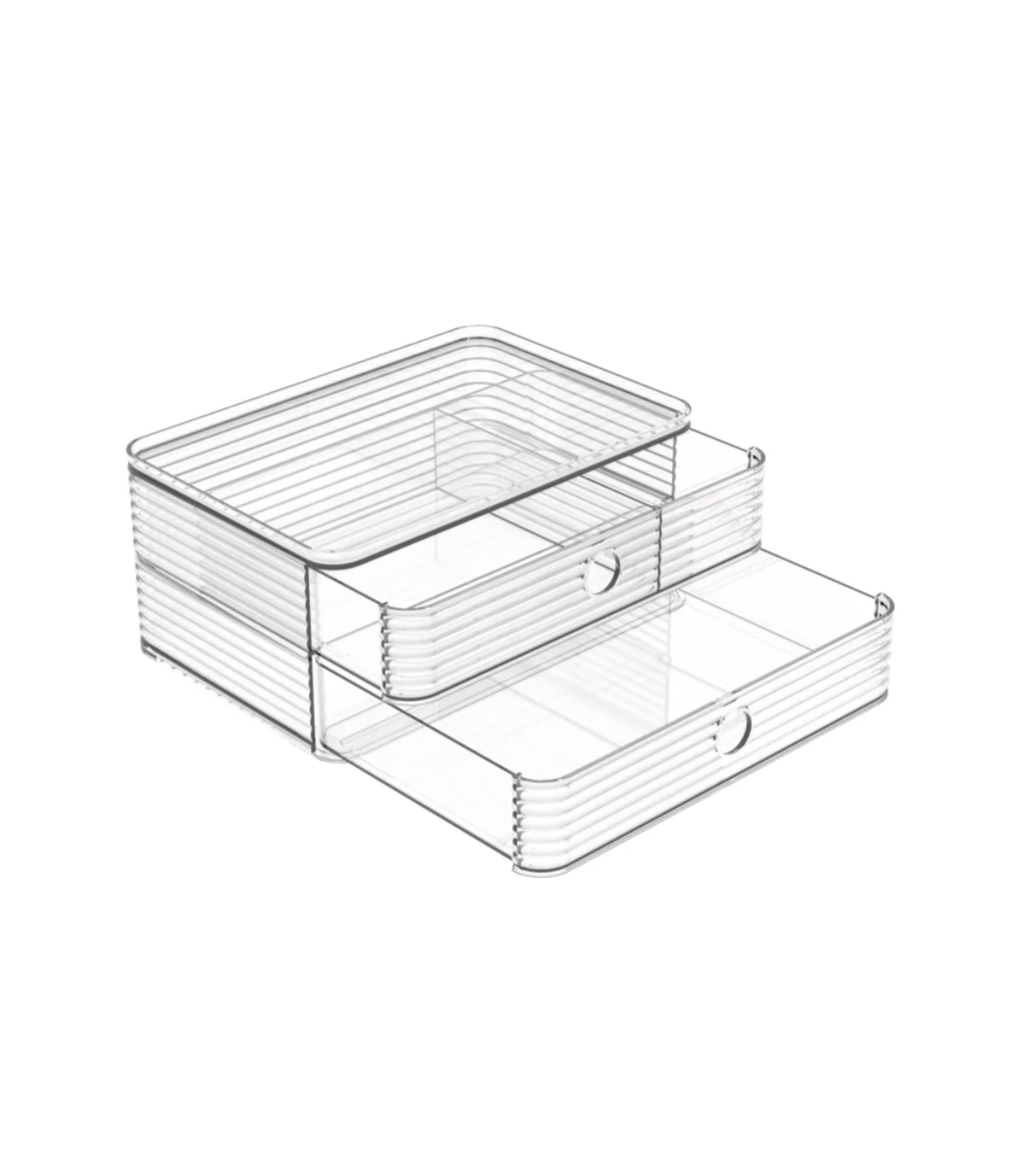 Clear 2 Drawer Organizer