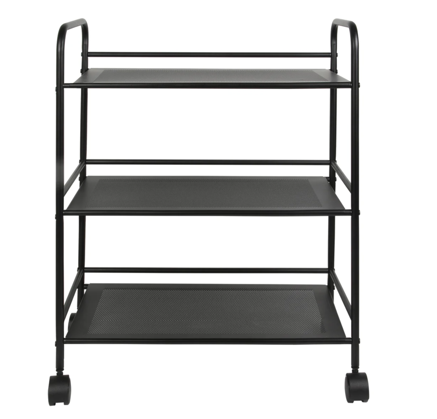 3 Tier Rolling Cart Black