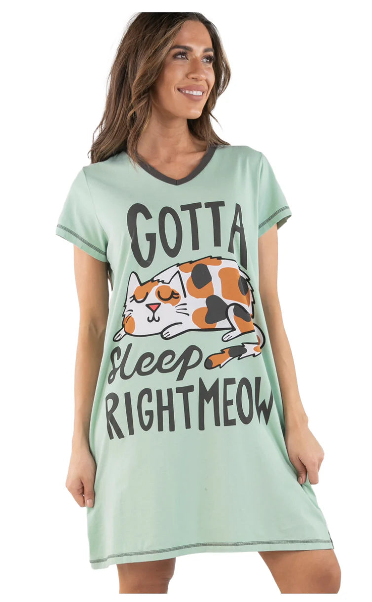 Gotta Sleep Meow Vneck Nightshirt