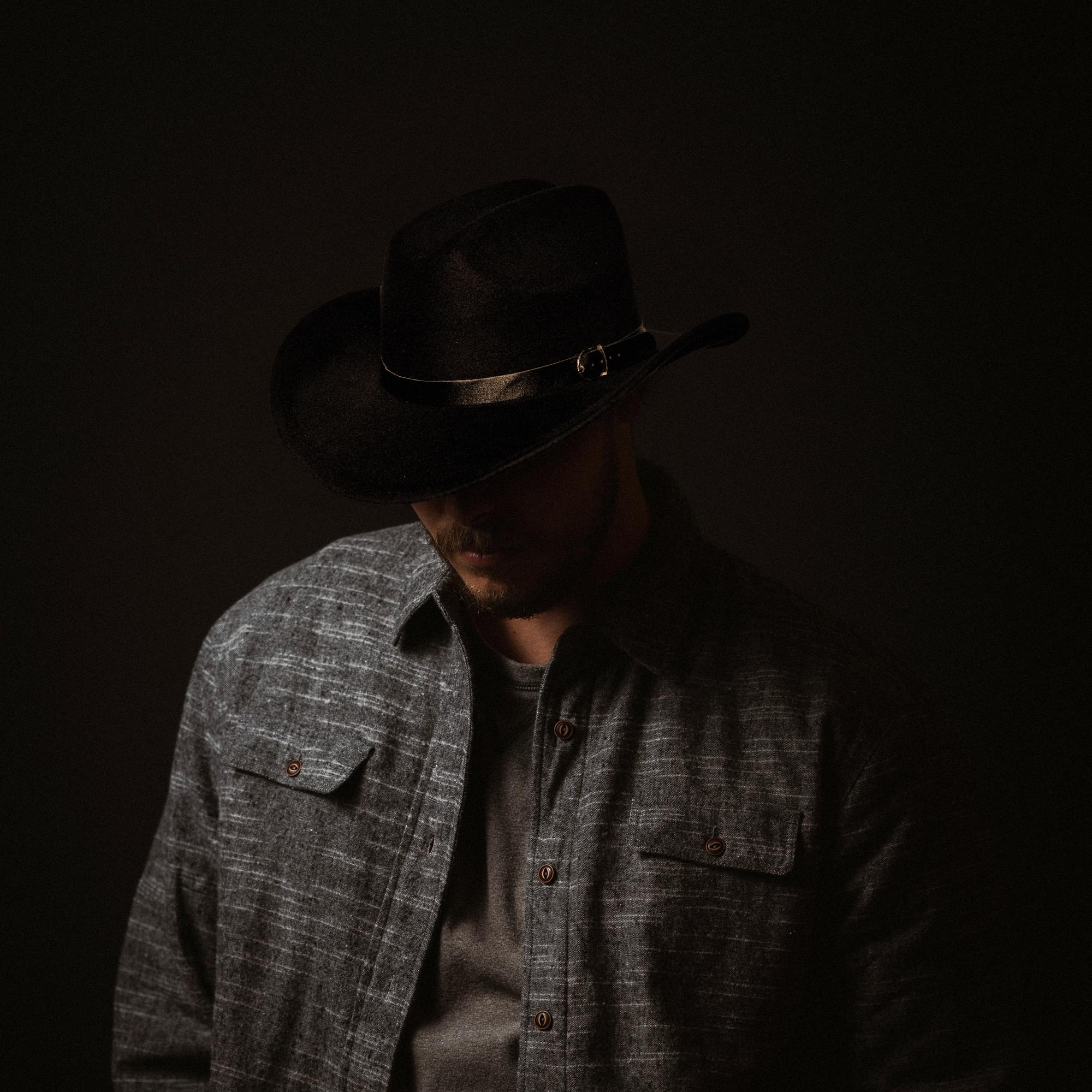 Cowboy Hat With Black Leather Band