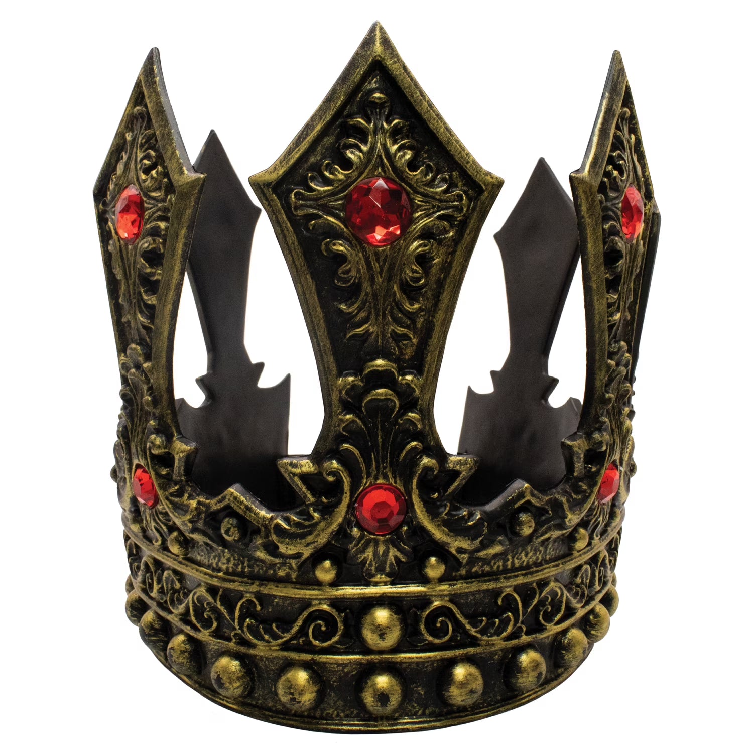 Kings Bronze Foam Crown with Red Jewels