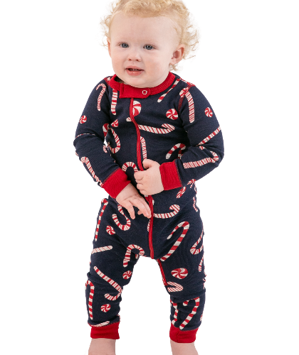 Candy Cane Infant Union Suit