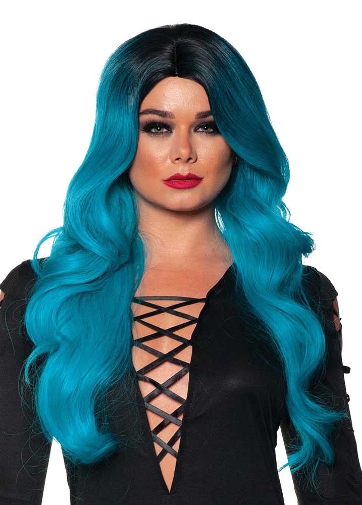 Turquoise/ Black Ombre Wig
