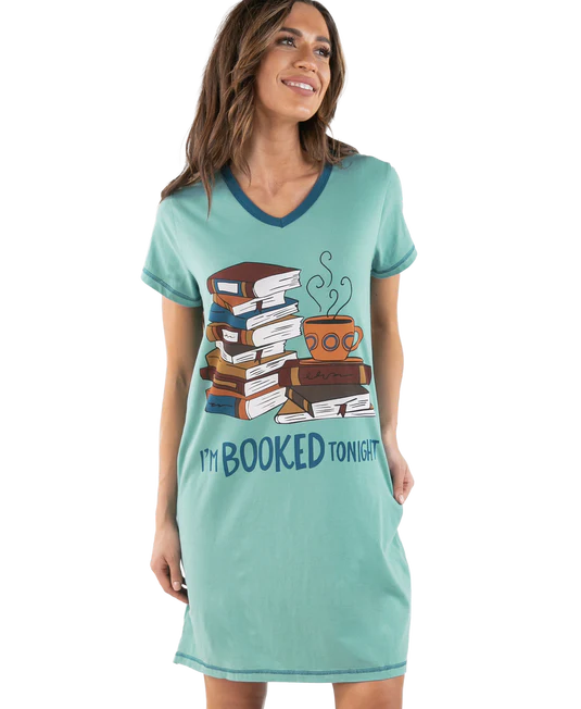 Booked Tonight Vneck Nightshirt