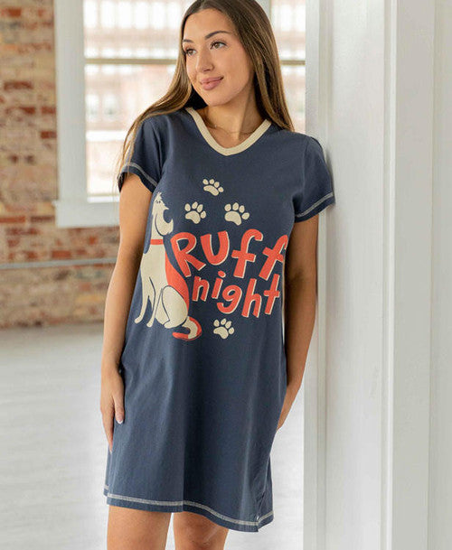 Ruff Night Vneck Nightshirt
