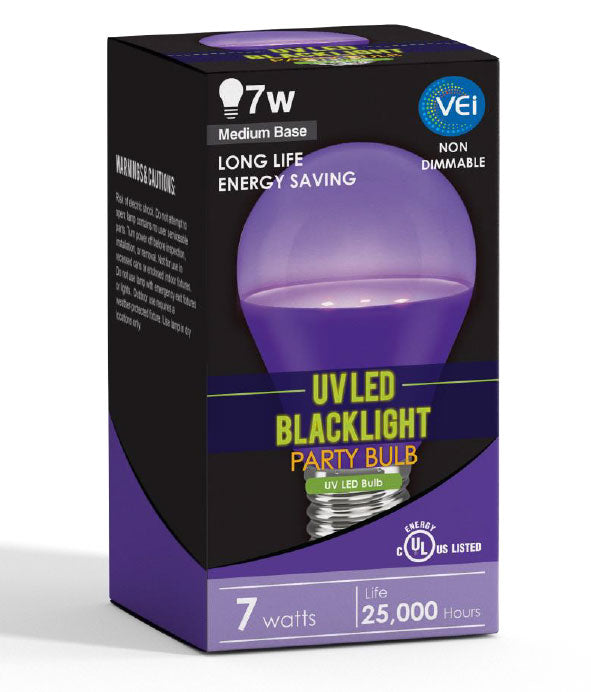 Bombilla LED UV para fiesta de luz negra de 7 vatios