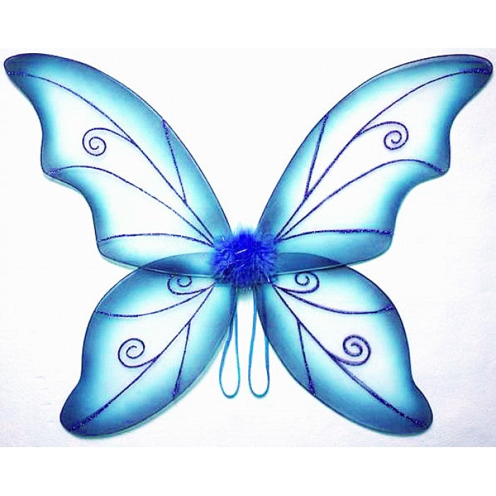 34" Blue Wild Fairy Wings