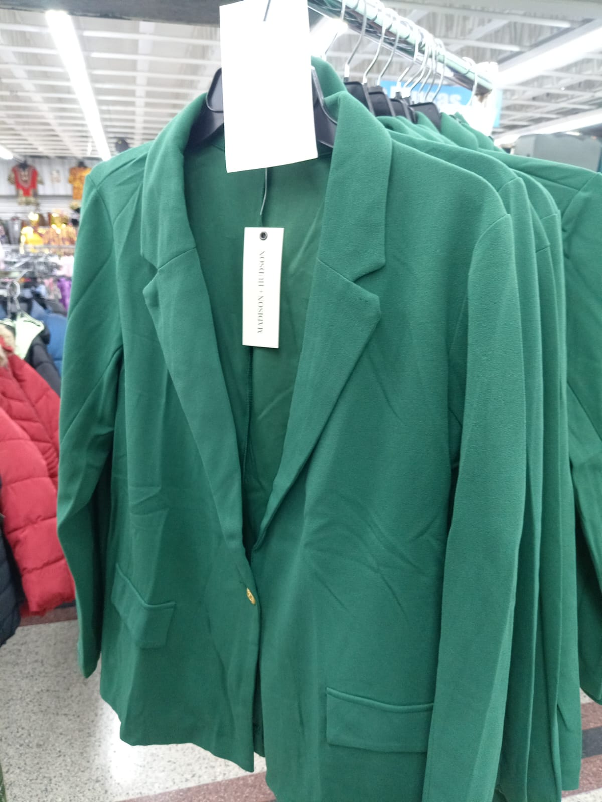 Long Sleeve Blazer w / Faux Pock Hunter Green