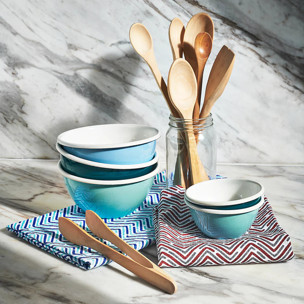 Zig Zag Kitchen Towel Blueberry