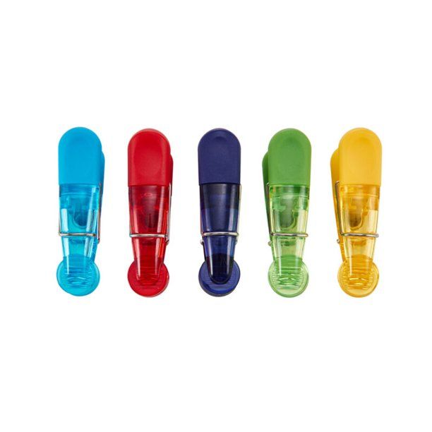 7 Pack Colored Potato Chip Snack Bag Clips Magnetic