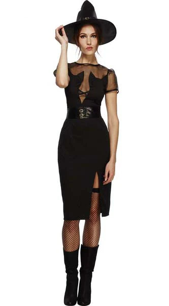 FEVER ENCHANTING CAT WITCH COSTUME, BLACK