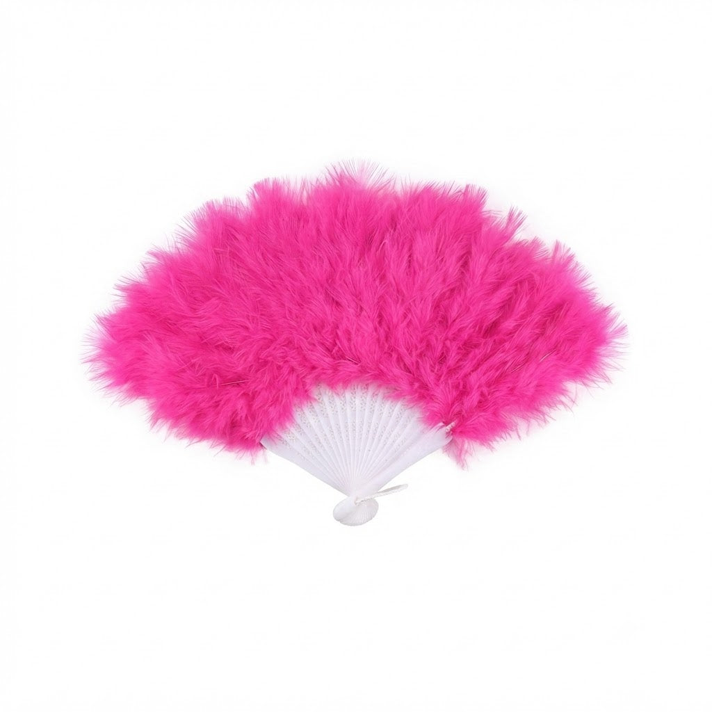 Tea Party Feather Fans Fuchsia