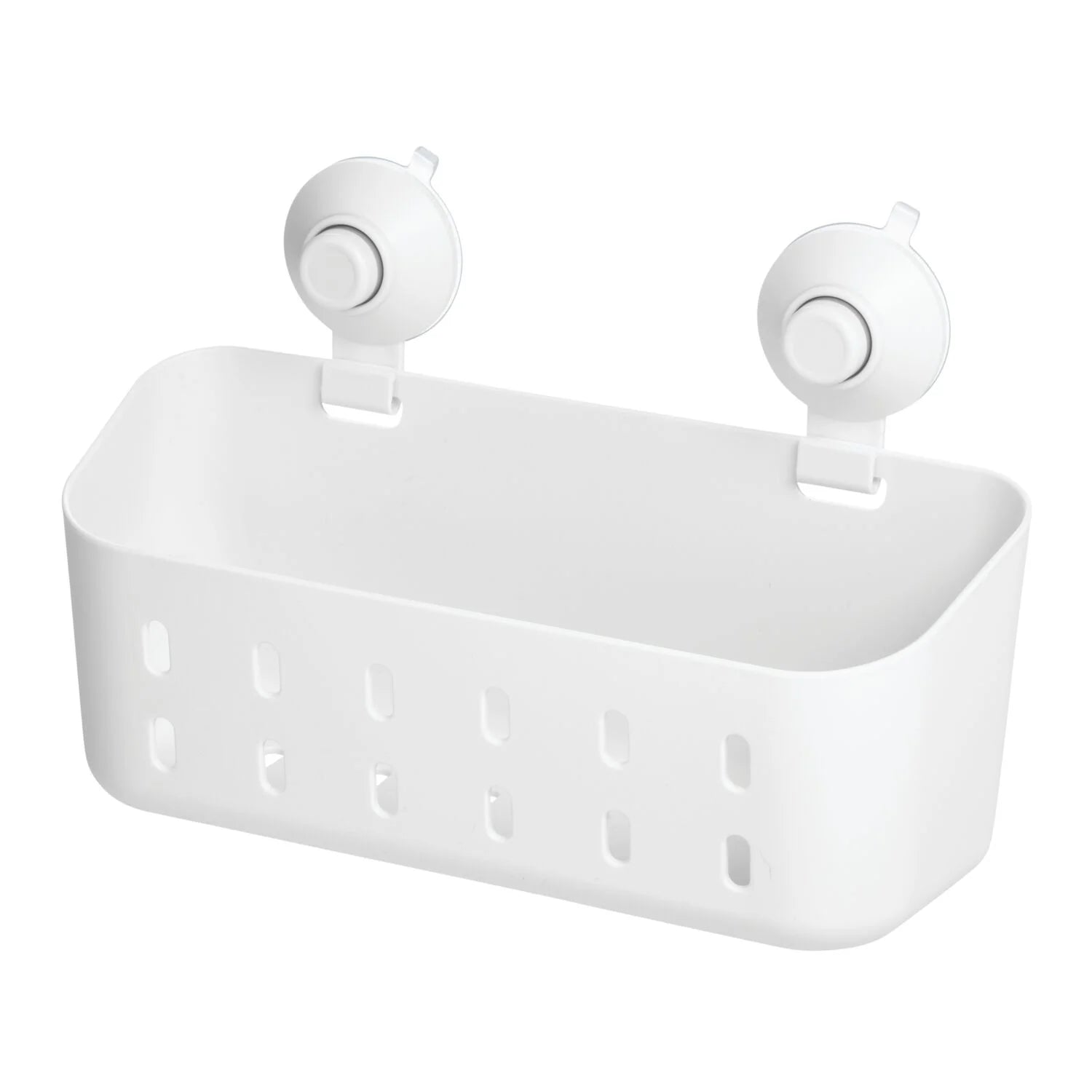 Cade Push Lock Suction Rectangle Basket White
