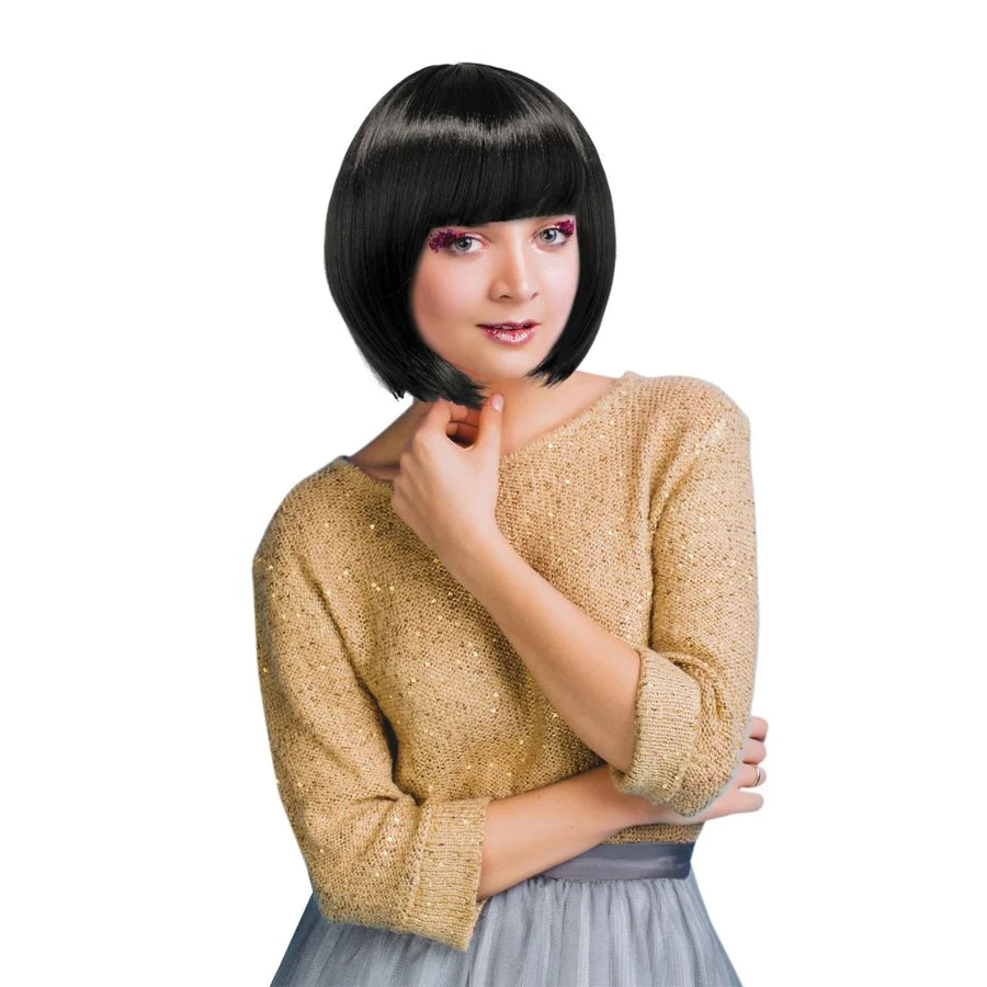 Medium Length Bob Wig -Black