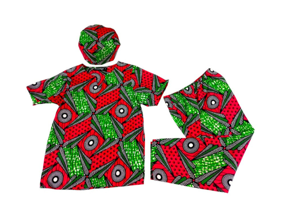 Conjunto Niño Rojo-Verde (Etnia Negra)