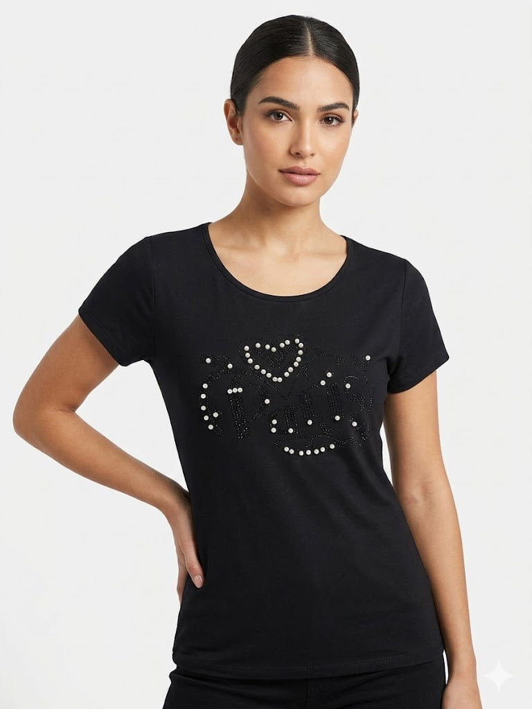Diamonds Paris Top Black
