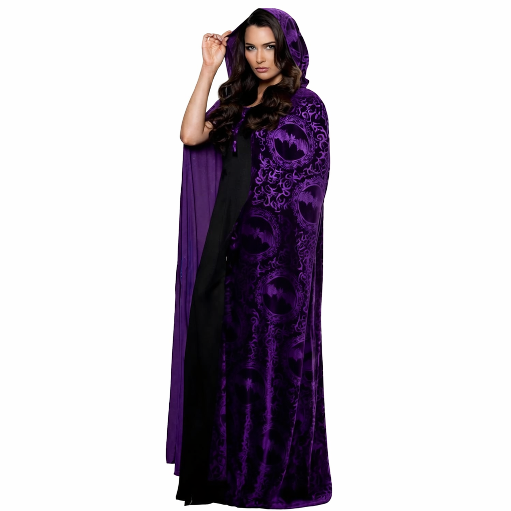 Hooded Vampire Cape-Purple