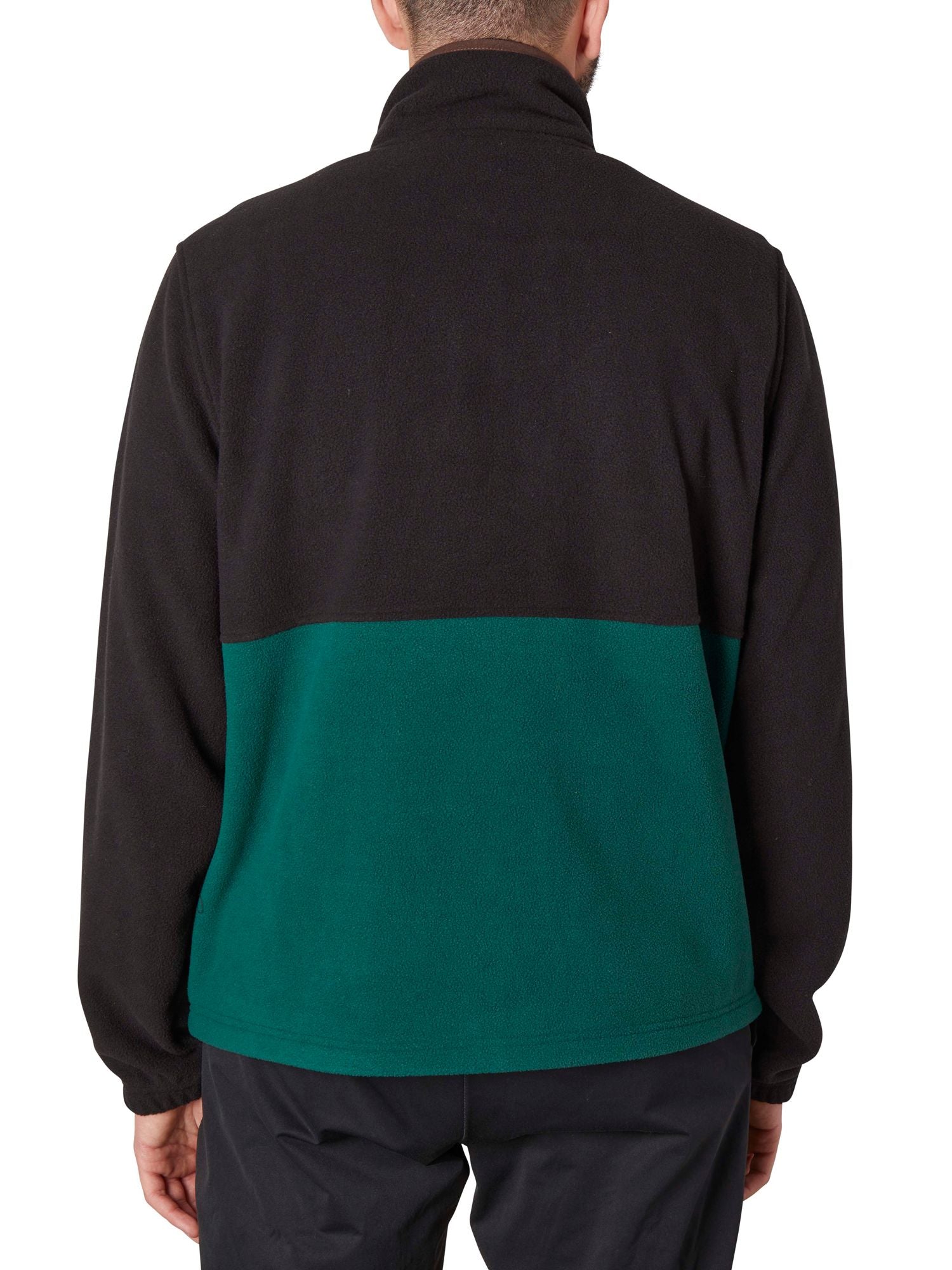 Micro Fleece Colorblock Denali Jacket Black / Spruce