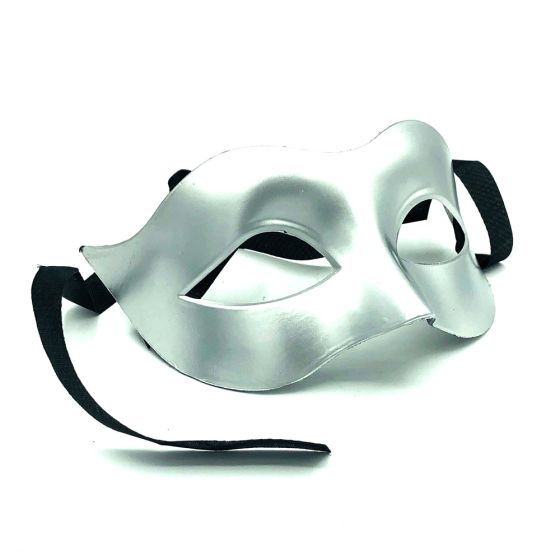 Metallic Mask Male Silver