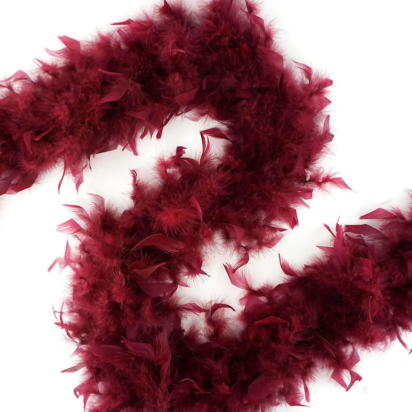 Chandelle Feather Boa - Lightweight - Burgundy