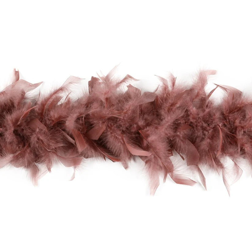 Chandelle Feather Boa - Lightweight - Dusty Rose