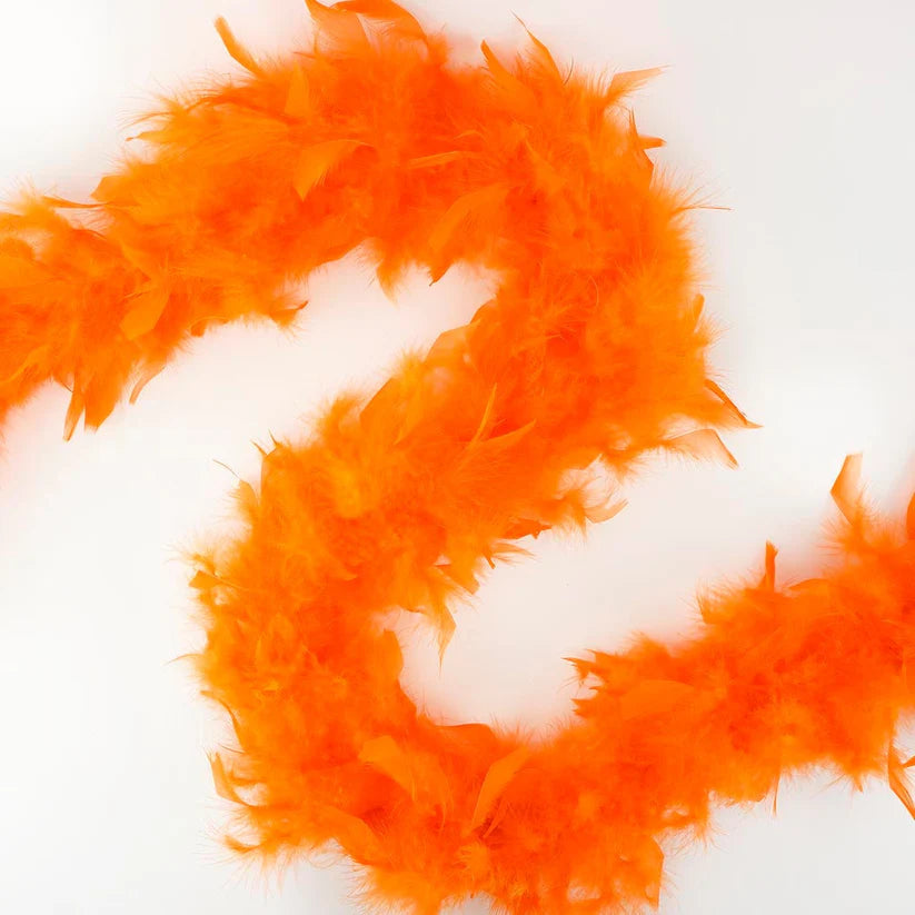 Chandelle Feather Boa - Lightweight - Orange