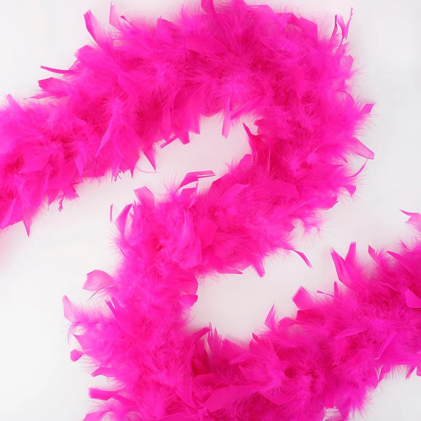Chandelle Feather Boa - Lightweight - Shocking Pink