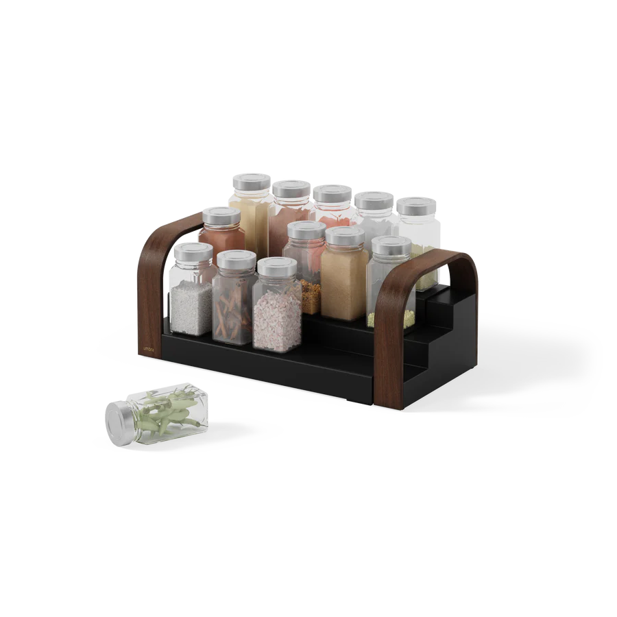 Bellwood 3-Tier Spice Shelf Balck/Walnut