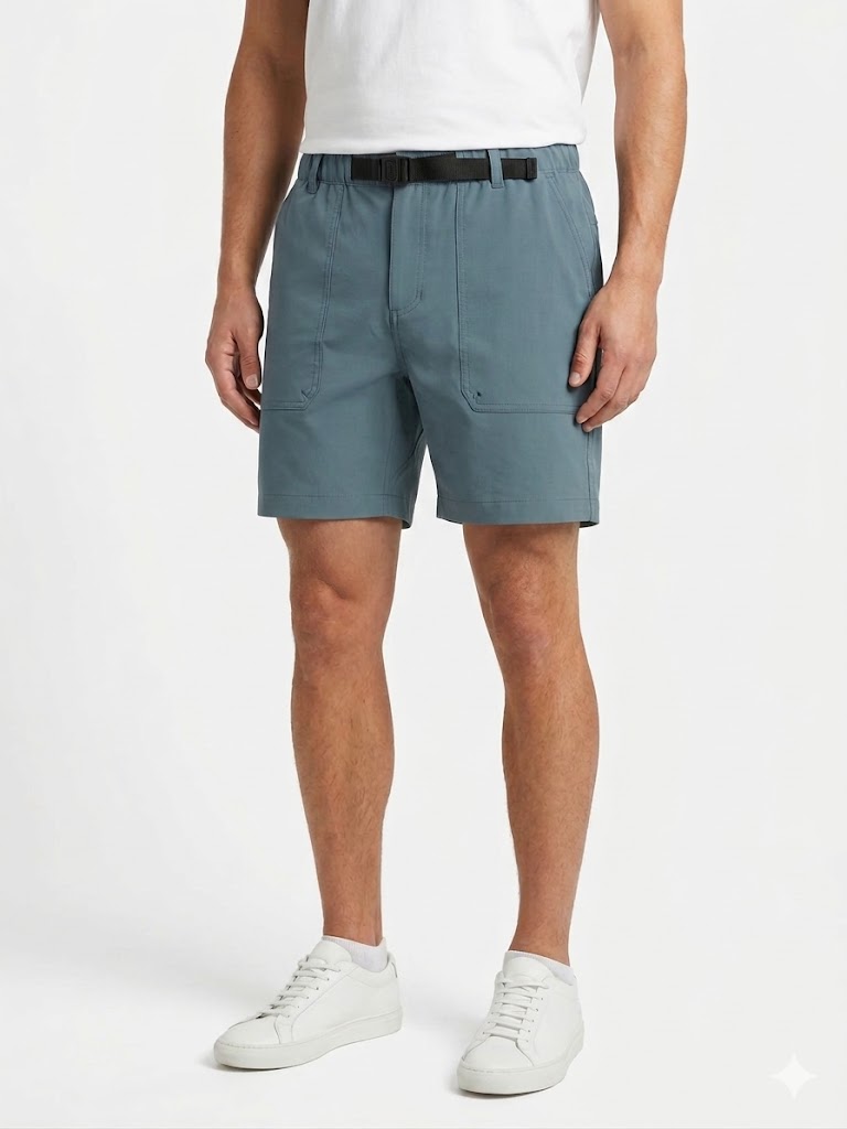Poly Ribston Belted Hiking Short Stormy Weather