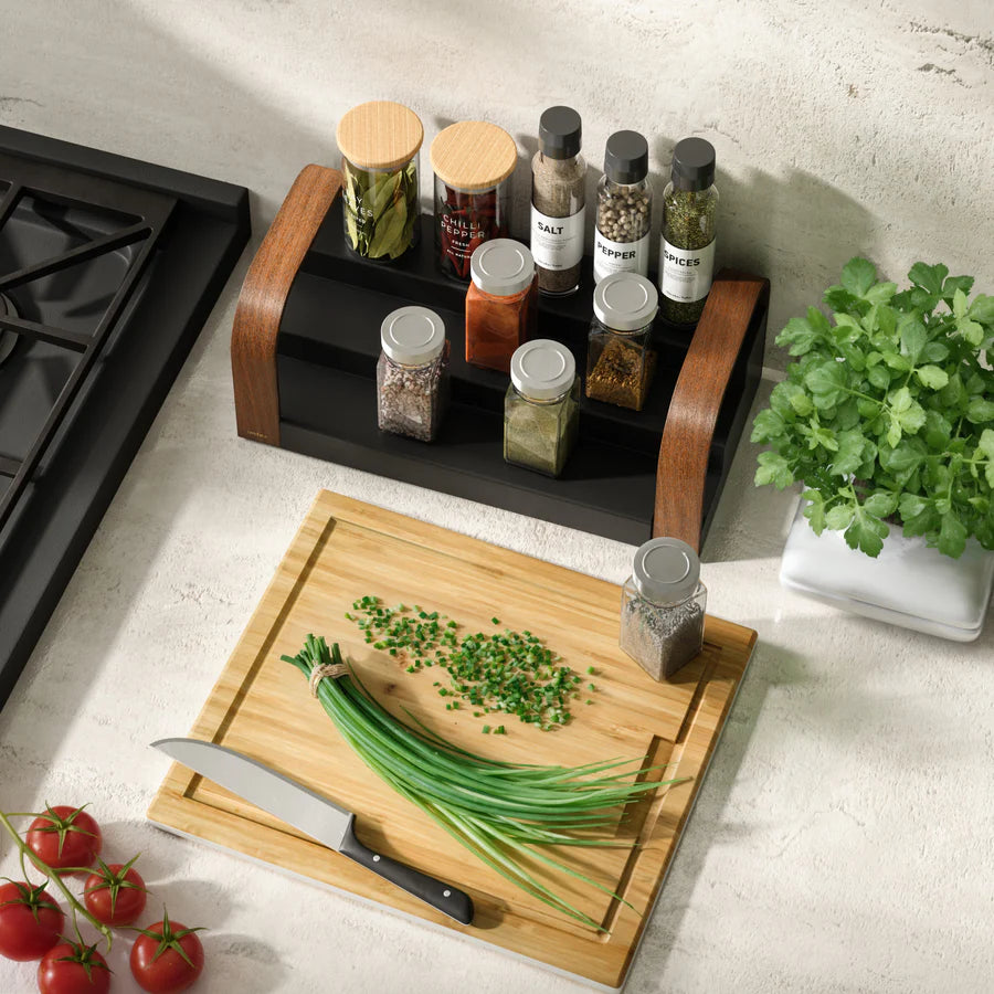 Bellwood 3-Tier Spice Shelf Balck/Walnut
