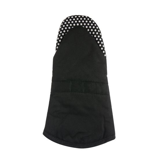 Oven Mitt With Silicone Dots Black 13"