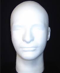 11 1/2H White Face Head Form Foam