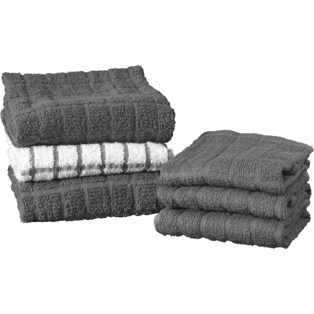 6Pc Kitchen Towel & DC Set Graphite