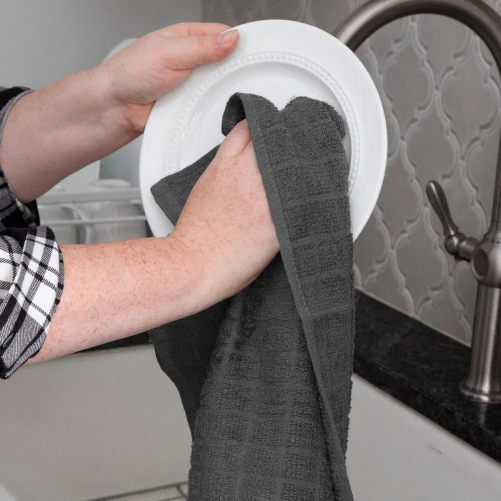 6Pc Kitchen Towel & DC Set Graphite
