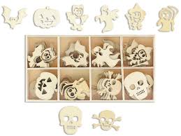 80pk Halloween Die-Cut Wooden
