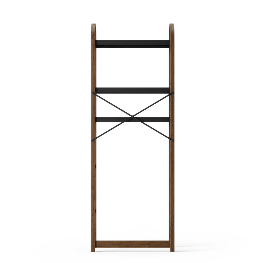 BELLWOOD OVER THE TOILET SHELF BLACK/WALNUT