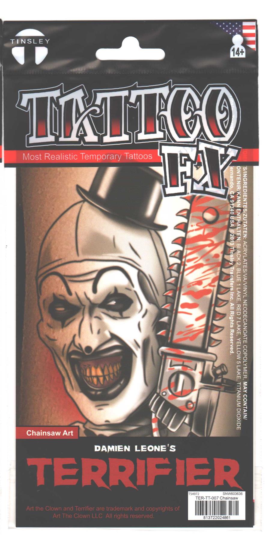 Terrifier 3 - Tattoo - Chainsaw Art