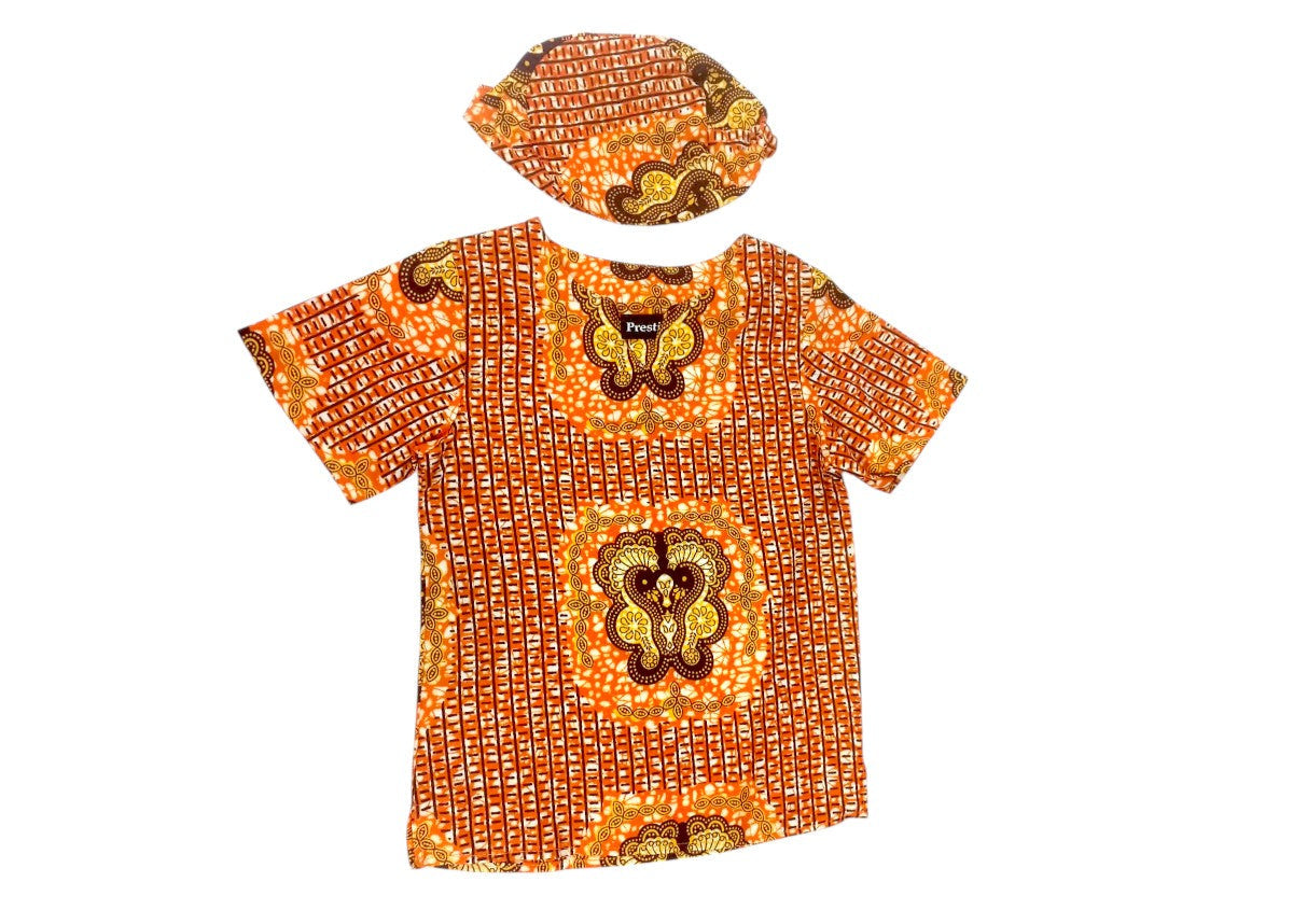 Camisa Niño Naranja-Amarillo (Etnia Negra)