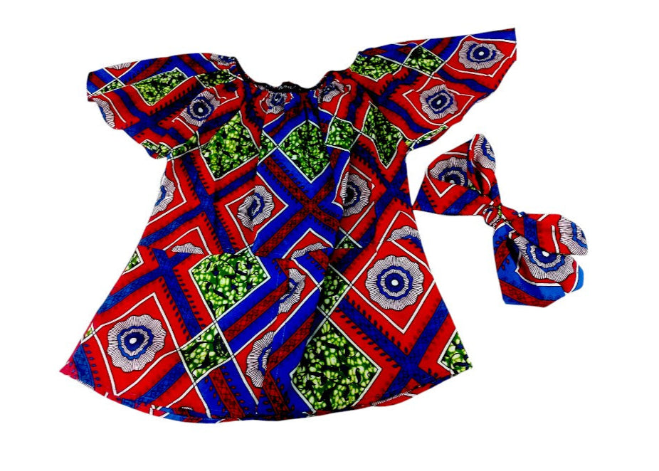 Camisa Dama Rojo-Azul-Verde (Etnia Negra)