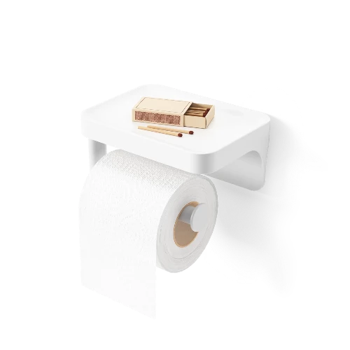 Flex Adhesive Toilet Paper Holder White