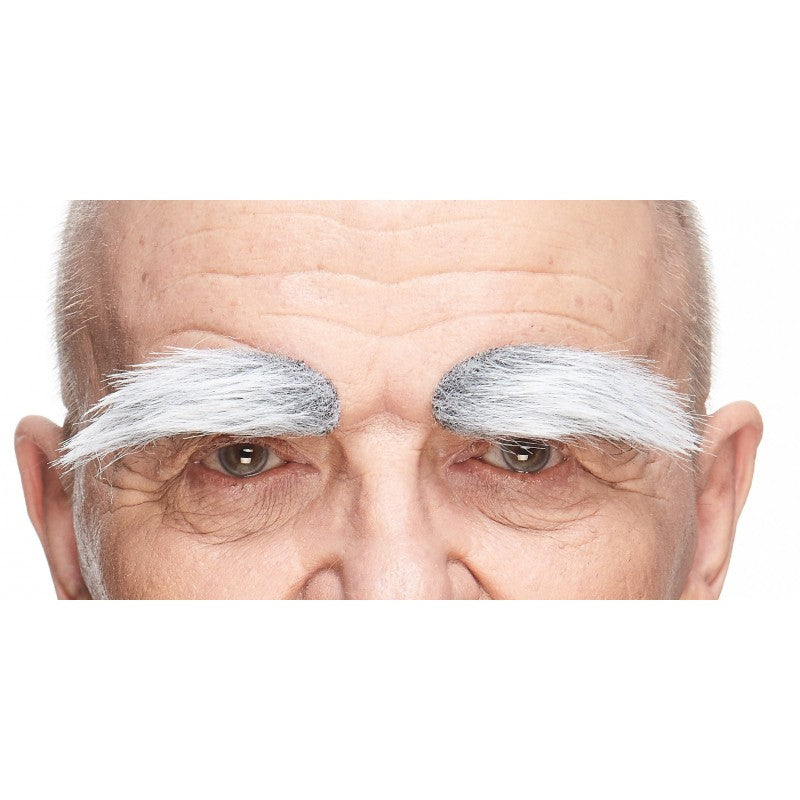 Eyebrows, gray and white