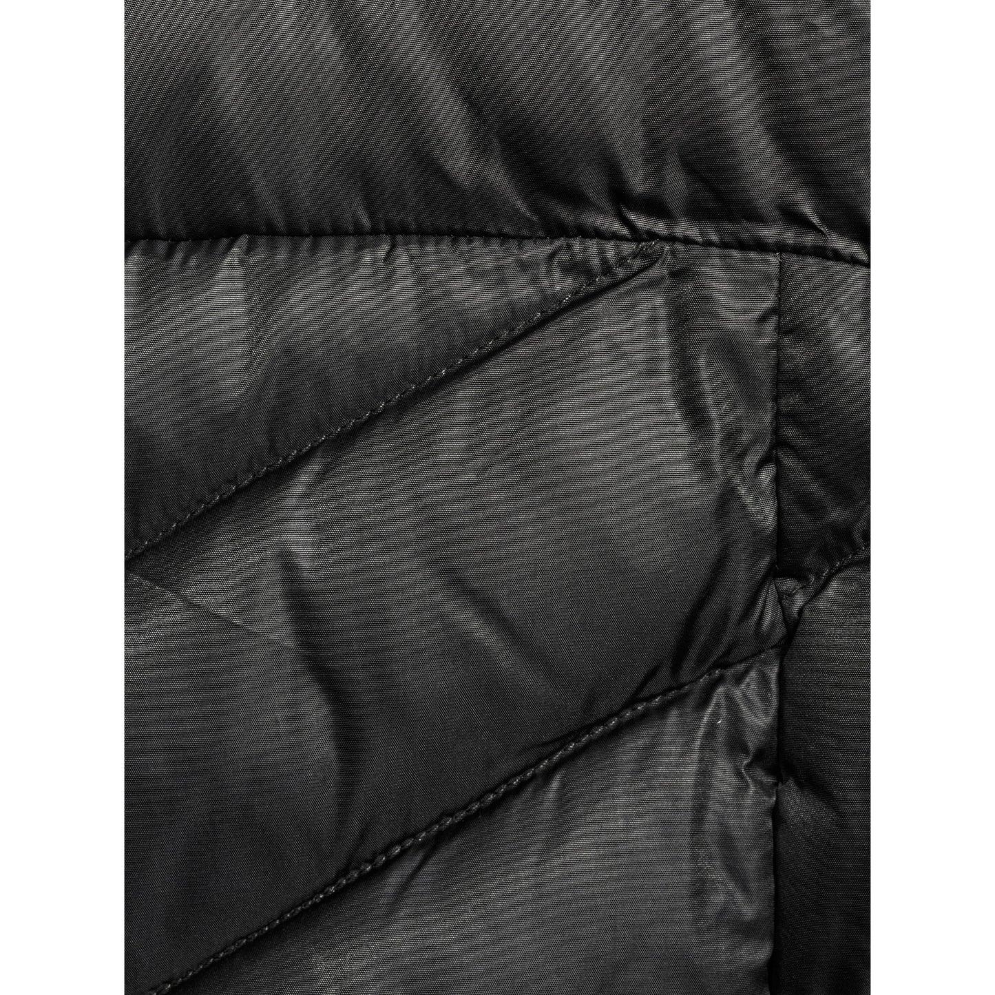 Down Blend Chevron Quilted Puffer Vest Black