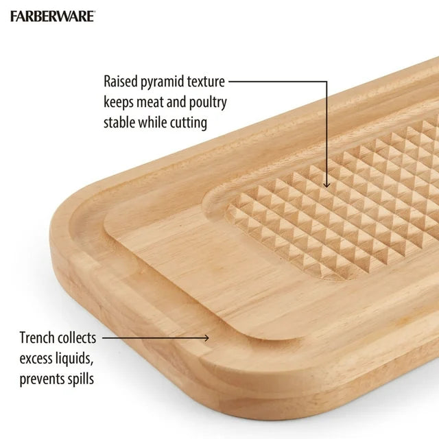 Rubberwood Carving Board 9.45"X 15.75"